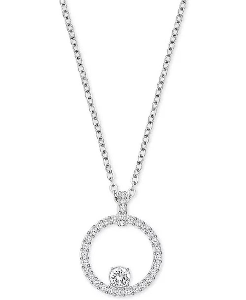 NIB Giftable Swarovski Pavé Circle Crystal Pendant Necklace 5196866